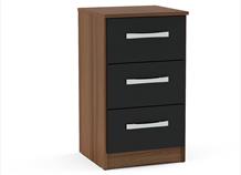 Black & Walnut Bedside Drawers CLICK AND COLLECT DEAL