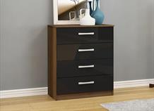 Black & Walnut Chest Of Drawers CLICK AND COLLECT DEAL